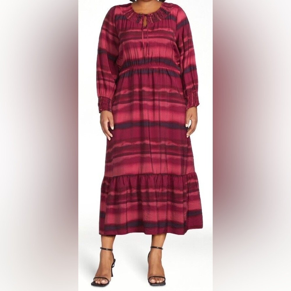 Terra & Sky Pheasant Maxi Dress (Tuscan Rose)